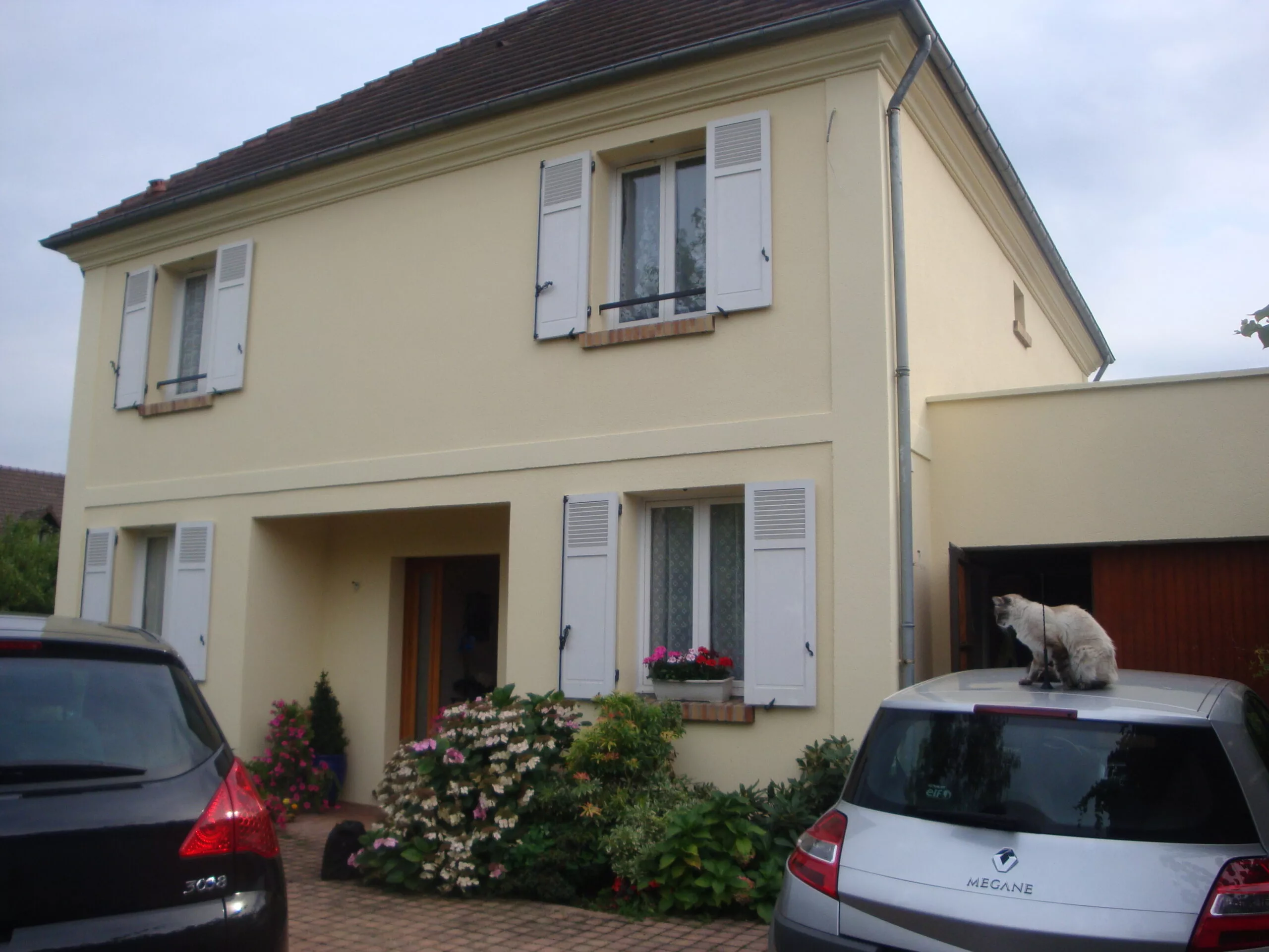 travaux de peinture de façade.